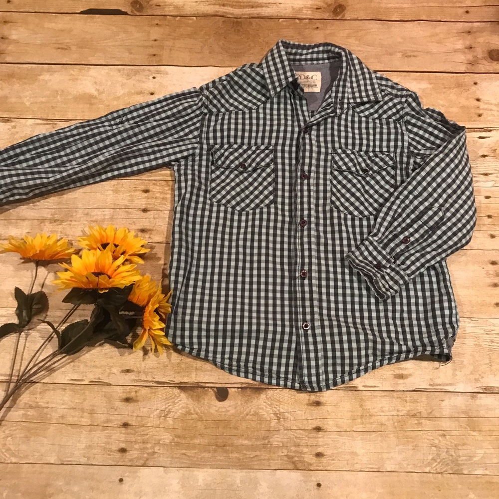 Boys Gingham Shirt by PD&C. Size 7